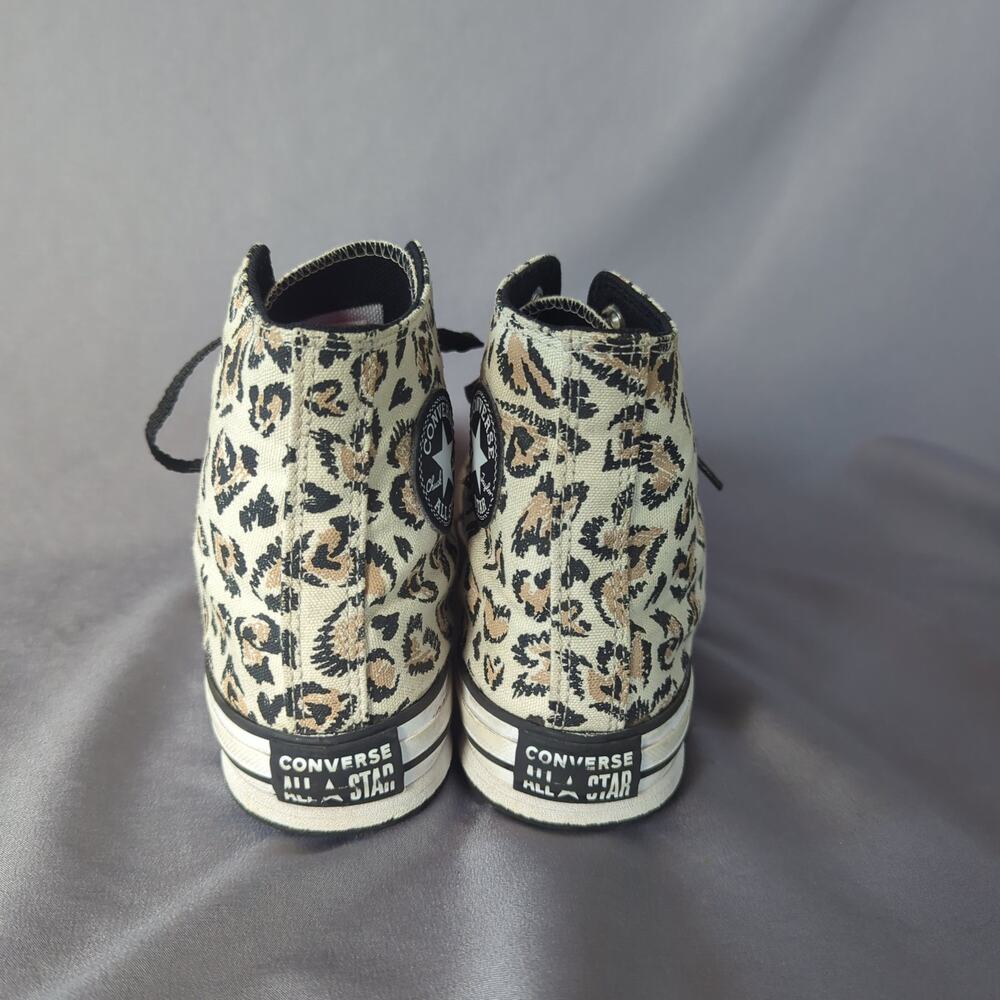 Converse Chuck Taylor All Star Heart Leopard Print High Top Sneakers - Picture 3 of 6